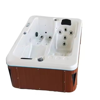 Banheiras de hidromassagem de jardim com 2 salões para família Banheiras de massagem ao ar livre Banheiras de hidromassagem de jardim com luzes led