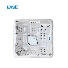 Banheira de hidromassagem rectangular de 3 pessoas com gerador de ozônio acrílico Aristech e luz subaquática